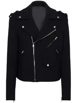 Balmain: Чёрная куртка  Biker
