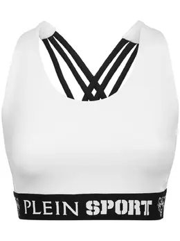 Plein Sport: Белый бюстгальтер 