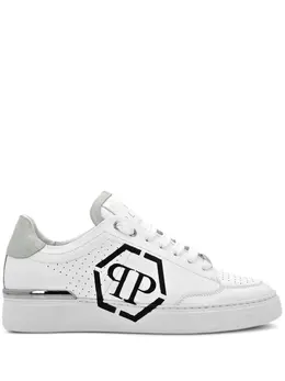 Philipp Plein: Белые кроссовки  Hexagon