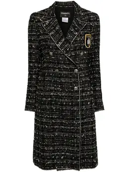 CHANEL Pre-Owned: Твидовое пальто 