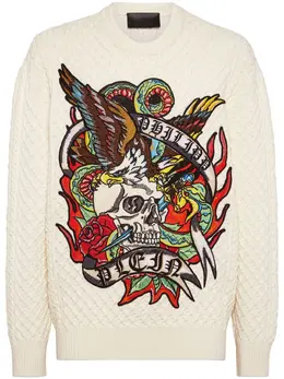 Philipp Plein: Свитер  Tattoo с принтом