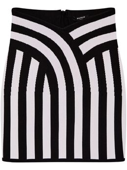 Balmain: Юбка в полоску 