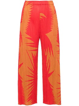 Pleats Please Issey Miyake: Красные брюки 