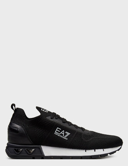 EA7 EMPORIO ARMANI: Чёрные кроссовки 