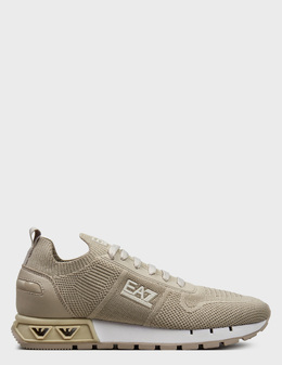 EA7 EMPORIO ARMANI: Бежевые кроссовки 