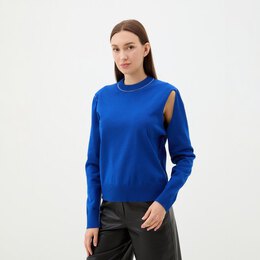 Mm6 Maison Margiela: Синий свитер 