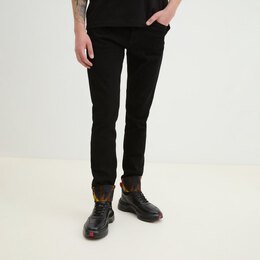 Versace Jeans Couture: Чёрные джинсы 