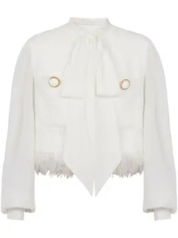 Balmain: Твидовая куртка 