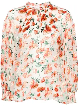 alice + olivia: Блуза с растительным принтом 