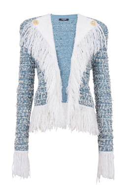 BALMAIN: Голубой жакет 