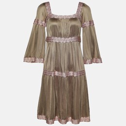 M Missoni: Бежевое платье 