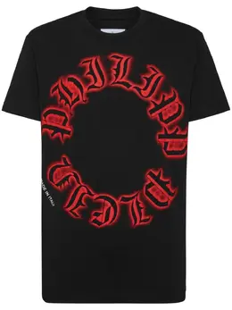 Philipp Plein: Хлопковая футболка  Gothic Plein