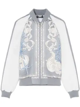 Versace: Голубая куртка  Barocco