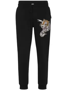 Philipp Plein: Чёрные брюки  Tiger