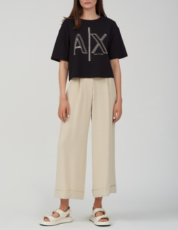 ARMANI EXCHANGE: Чёрная футболка 