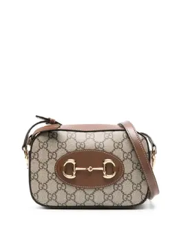 Gucci: Бежевая сумка  Horsebit 1955
