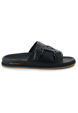 SANTONI: Чёрные шлёпанцы 