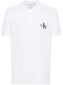 Calvin Klein Jeans: Белое поло 