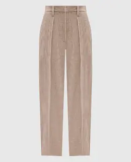 Brunello Cucinelli: Бежевые брюки 