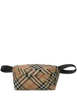 Burberry: Бежевая поясная сумка  Vintage Check