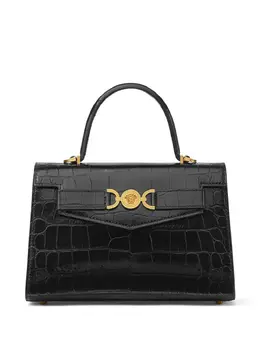 Versace: Чёрная сумка-шоппер  Medusa
