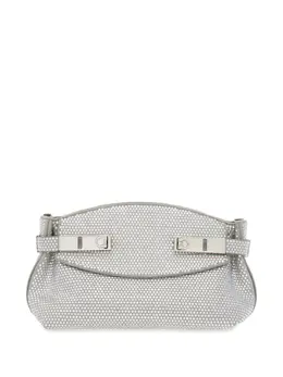 Ferragamo: Серебристый клатч 