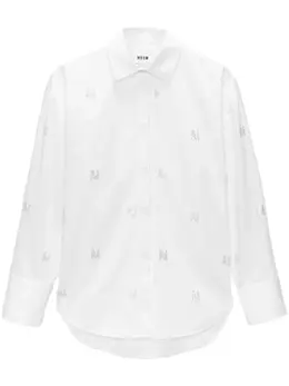 MSGM: Рубашка со стразами 
