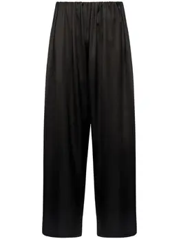 MM6 Maison Margiela: Чёрные брюки 