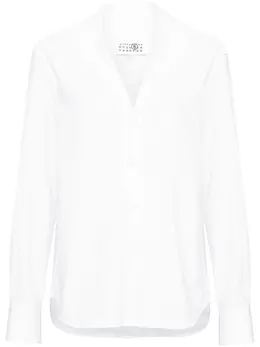 MM6 Maison Margiela: Рубашка с v-образным вырезом 
