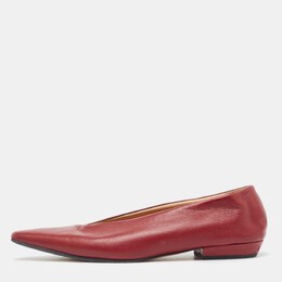 Bottega Veneta: Бордовые балетки  Almond