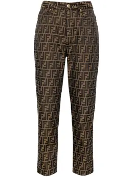 Fendi Pre-Owned: Джинсы с принтом 
