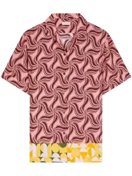 DRIES VAN NOTEN: Рубашка с геометрическим принтом 
