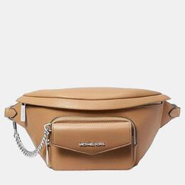 Michael Kors: Бежевая поясная сумка 