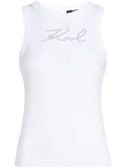 Karl Lagerfeld: Белая майка  Signature