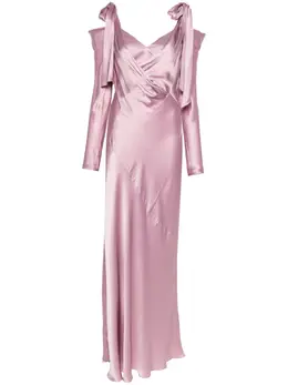 Alberta Ferretti: Атласное платье 