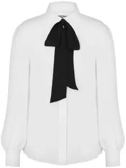 Moschino: Блуза с бантом 