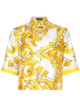 Dolce & Gabbana: Рубашка  Majolica с принтом