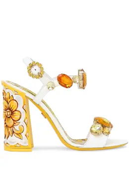 Dolce & Gabbana: Жёлтые сандалии  Keira