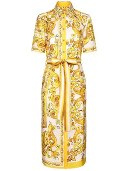 Dolce & Gabbana: Платье  Majolica с принтом