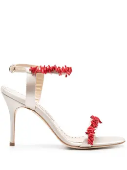 Manolo Blahnik: Бежевые сандалии 
