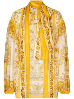 Dolce & Gabbana: Блуза  Majolica с принтом