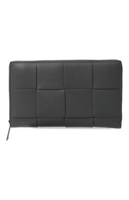 Bottega Veneta: Серый кошелёк 
