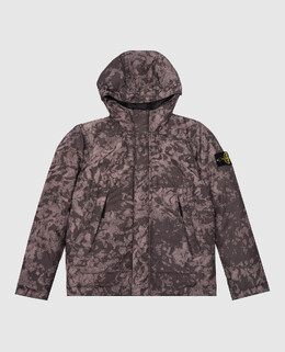 Stone Island: Серый пуховик 