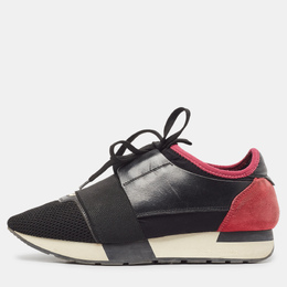 Balenciaga: Двухцветные кроссовки  Race Runner