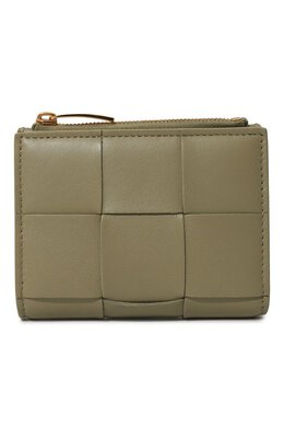 Bottega Veneta: Кошелёк цвета хаки 