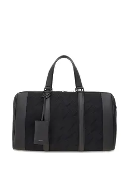 Ferragamo: Чёрная спортивная сумка  Gancini