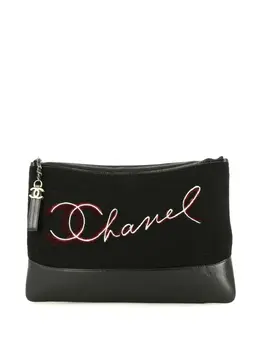 CHANEL Pre-Owned: Чёрный клатч 