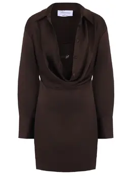 BLUMARINE: Атласное платье 