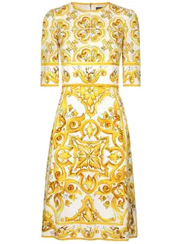 Dolce & Gabbana: Шёлковое платье  Majolica