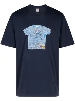 Supreme: Синяя футболка 